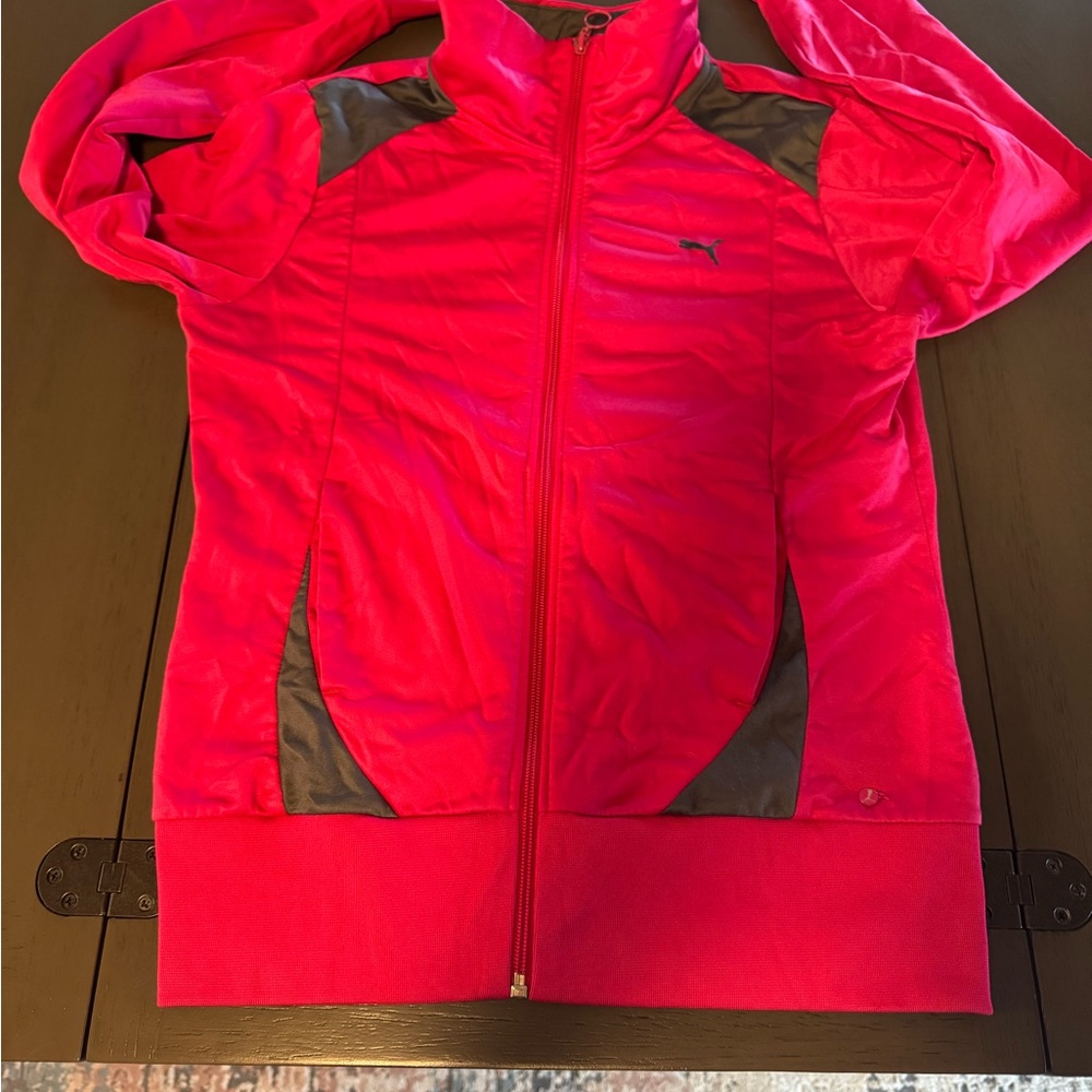 Pink and Gray PUMA Track Jacket